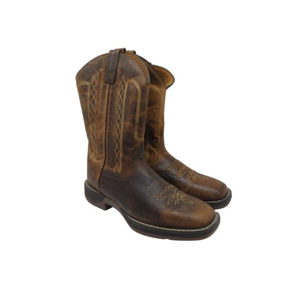 Laredo Men's 10" Bennett Square Toe Western Cowboy Boots 7454 Brown Size 9D - Picture 1 of 8